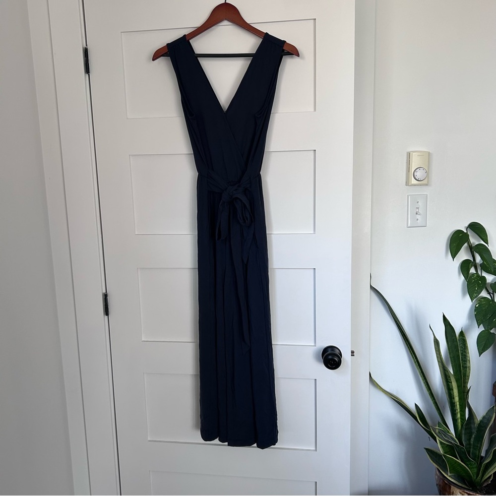 Banana Republic Blue V-Neck jumpsuit